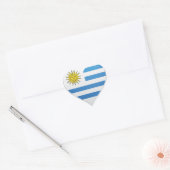 Kennzeichen der Uruguay-Liebe Herz-Aufkleber (Umschlag)