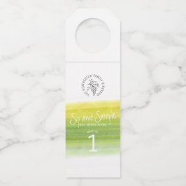 Kennzeichen der weißen Weinprobe Flaschenanhänger