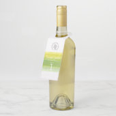 Kennzeichen der weißen Weinprobe Flaschenanhänger (Angewinkelt)