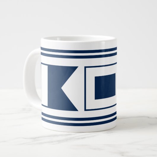 Kennzeichen des Alphabet-individuellen Namens Jumbo-Tasse (Vorderseite Links)
