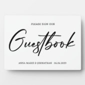 Kennzeichen des Gästebuches Fotoplatte (Vorderseite)