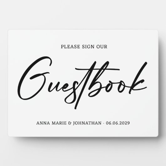 Kennzeichen des Gästebuches Fotoplatte (Vorderseite)