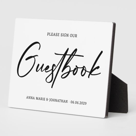 Kennzeichen des Gästebuches Fotoplatte (Seite)