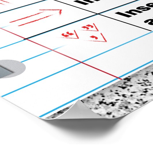 Kennzeichen des Korrekturlesers Poster (Ecke)