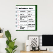 Kennzeichen des Korrekturlesers Poster (Heimbüro)