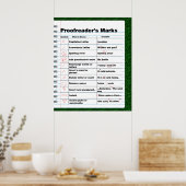 Kennzeichen des Korrekturlesers Poster (Küche)