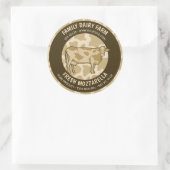 Kennzeichen des Kuhprofils Runder Aufkleber (Tasche)