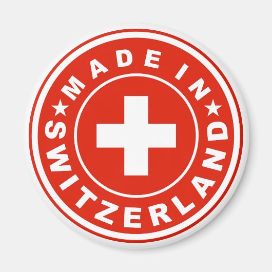 Kennzeichen des Landes, aus dem die Schweiz herges Magnet (Vorne)
