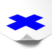 Kennzeichen des maritimen Alphabets Null Poster (Ecke)