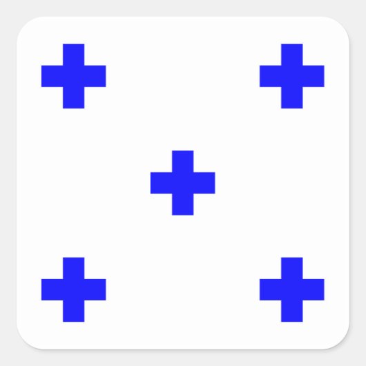 Kennzeichen des maritimen Alphabets Null Quadratischer Aufkleber (Vorderseite)