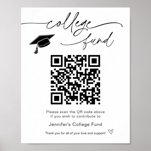 Kennzeichen des Uni Fund QR Poster (Vorne)