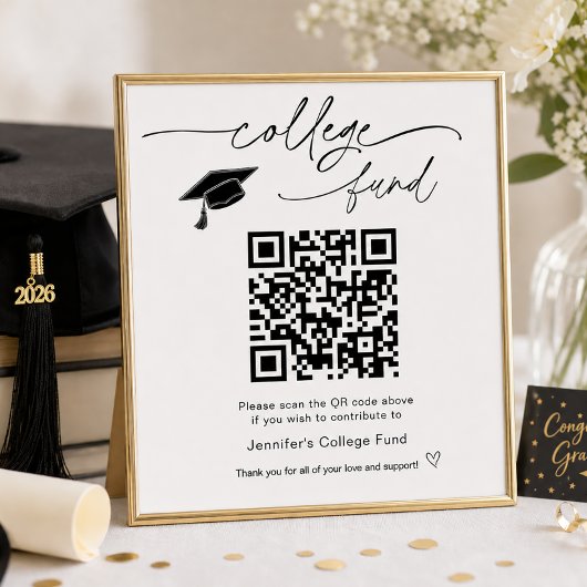 Kennzeichen des Uni Fund QR Poster