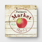 Kennzeichen für Äpfel auf dem Bauernmarkt Fotoplatte (Vorderseite)