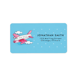 Kennzeichen für Aquarellraumflugzeuge Adressaufkleber