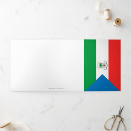 Kennzeichen für äquatoriale Guinea Dreifach Gefaltete Karte