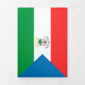 Kennzeichen für äquatoriale Guinea Dreifach Gefaltete Karte (Cover)