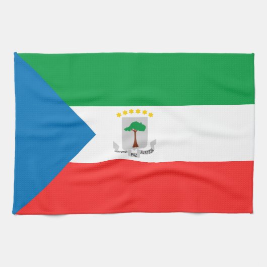 Kennzeichen für äquatoriale Guinea Geschirrtuch (Horizontal)