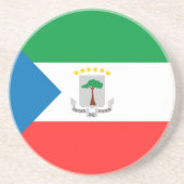 Kennzeichen für äquatoriale Guinea Getränkeuntersetzer (Vorne)