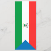 Kennzeichen für äquatoriale Guinea Menükarte (Rückseite)