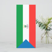 Kennzeichen für äquatoriale Guinea Menükarte (Stehend Vorderseite)