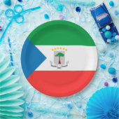 Kennzeichen für äquatoriale Guinea Pappteller (Party)