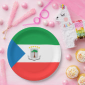 Kennzeichen für äquatoriale Guinea Pappteller (Party)