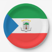 Kennzeichen für äquatoriale Guinea Pappteller (Vorderseite)