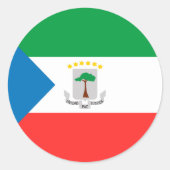 Kennzeichen für äquatoriale Guinea Runder Aufkleber (Vorderseite)