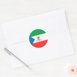 Kennzeichen für äquatoriale Guinea Runder Aufkleber