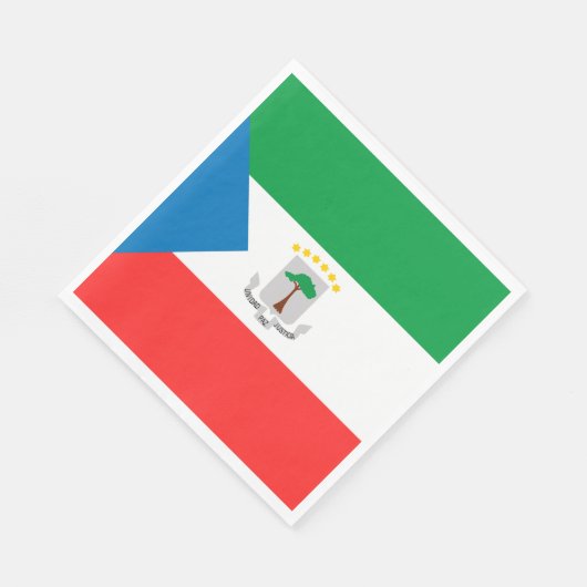 Kennzeichen für äquatoriale Guinea Serviette (Ecke)