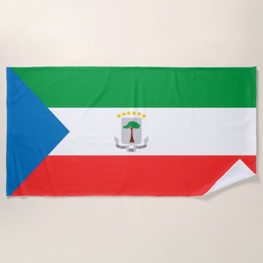 Kennzeichen für äquatoriale Guinea Strandtuch (Vorderseite)