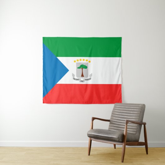 Kennzeichen für äquatoriale Guinea Wandteppich (Beispiel (Horizontal))