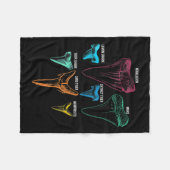 Kennzeichen für die Jagd auf Haifischflossen Fleecedecke (Vorderseite (Horizontal))