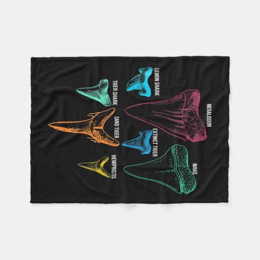 Kennzeichen für die Jagd auf Haifischflossen Fleecedecke (Vorderseite (Horizontal))