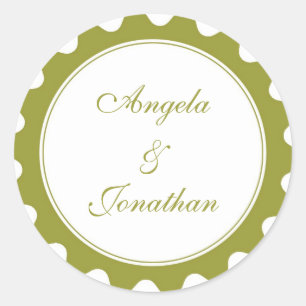 Kennzeichen für die runde grüne Gastgeschenk Hochz Runder Aufkleber