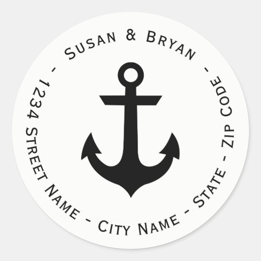 Kennzeichen für die senkretische Ankeradresse Runder Aufkleber (Vorderseite)