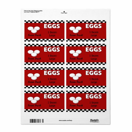 Kennzeichen für Eier (Vorne)