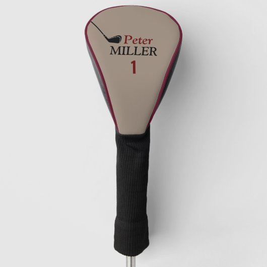 Kennzeichen für einen Golfer Golf Headcover (Vorderseite)