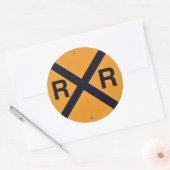 Kennzeichen für Eisenbahnüberquerung Runder Aufkleber (Umschlag)