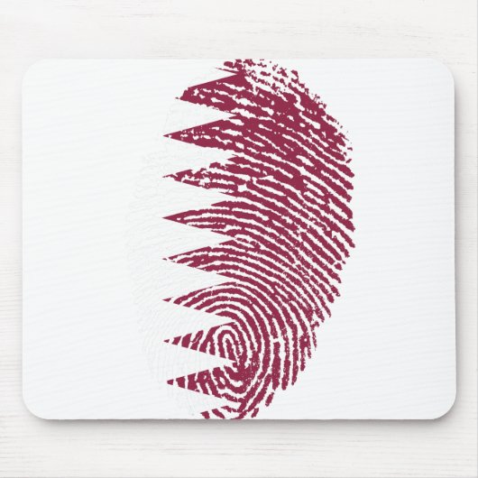 Kennzeichen für Katar-Flaggen Fingerabdruck Land Mousepad (Vorne)