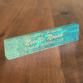 Kennzeichen für Korallenriffe Namensplakette (Seite)