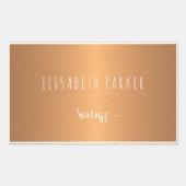 Kennzeichen für metallisch glänzende Kupferstiche Rechteckiger Aufkleber (Vorderseite)