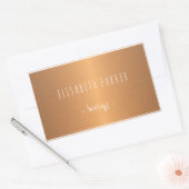 Kennzeichen für metallisch glänzende Kupferstiche Rechteckiger Aufkleber (Umschlag)