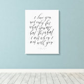 Kennzeichen für personalisierte Hochzeitkalligrafi Leinwanddruck (Insitu (Holzboden))