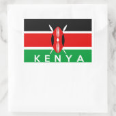 Kennzeichenname für Kenya Rechteckiger Aufkleber (Tasche)