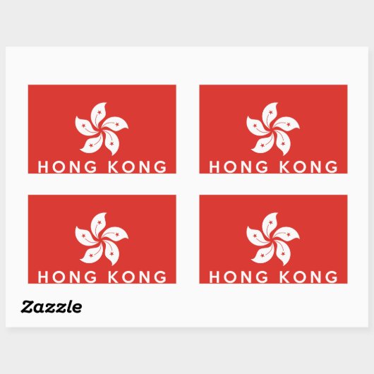 Kennzeichensymbsatz für Hong kong Rechteckiger Aufkleber (Blatt)