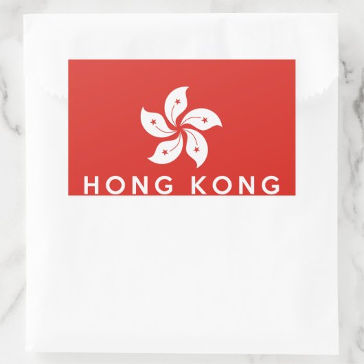 Kennzeichensymbsatz für Hong kong Rechteckiger Aufkleber (Tasche)