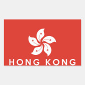 Kennzeichensymbsatz für Hong kong Rechteckiger Aufkleber (Vorderseite)