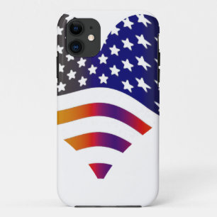 kennzeichnen Sie Truppestreifen der USA-Herz-Liebe iPhone 11 Hülle