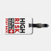 Kennzeichner für Gesundheitsfragen mit hohem Risik Gepäckanhänger (Rückseite horizontal)